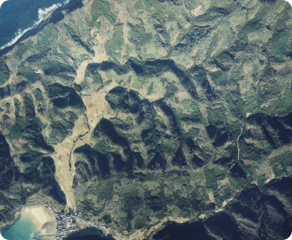 志多留地区の航空写真(1993年）